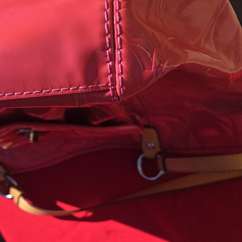Coach Pink and Tan Shoulder Bag - Picture 6 of 15